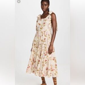 Mille Floral Maxi Dress with Tie Straps
